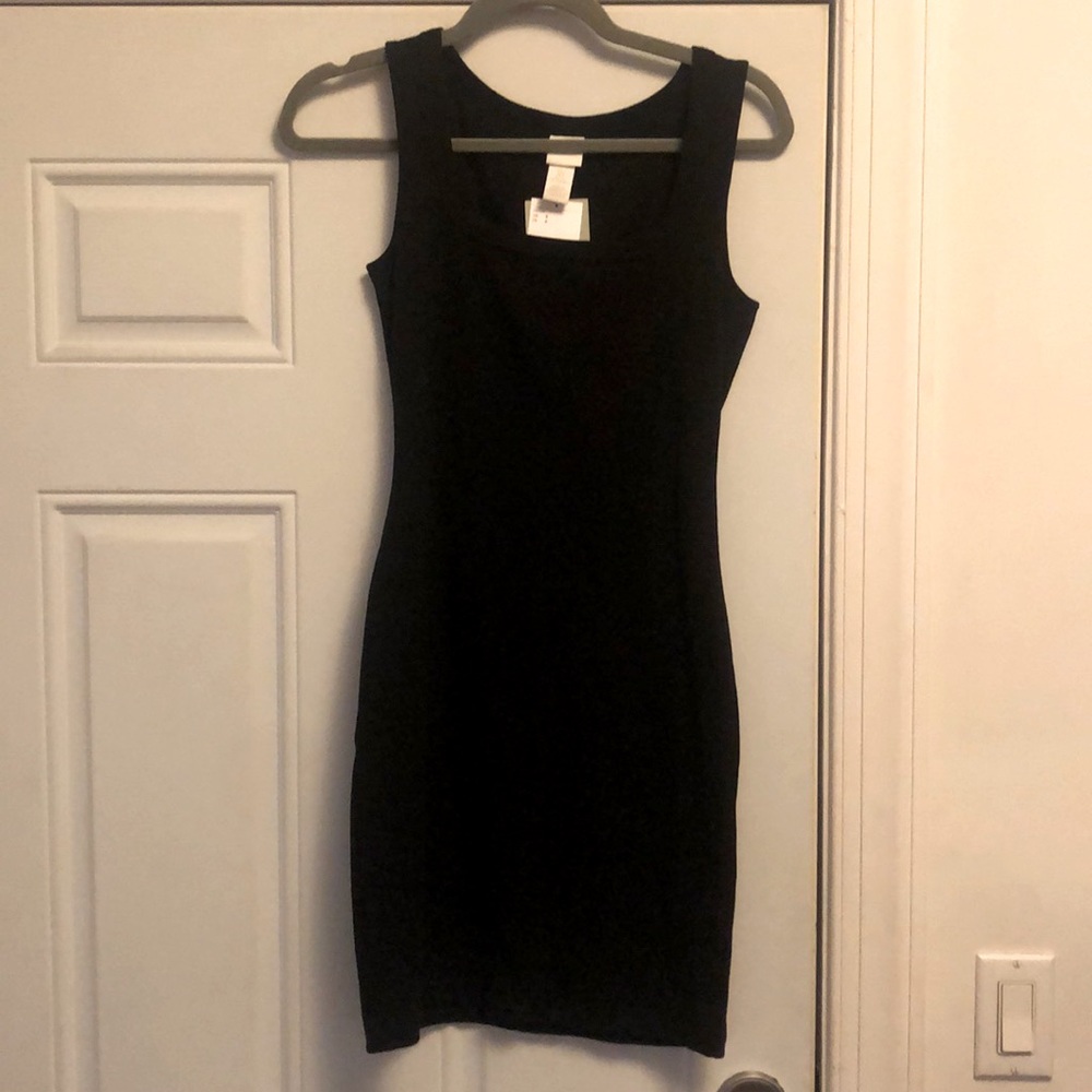 H&M Black Cotton Tank Dress